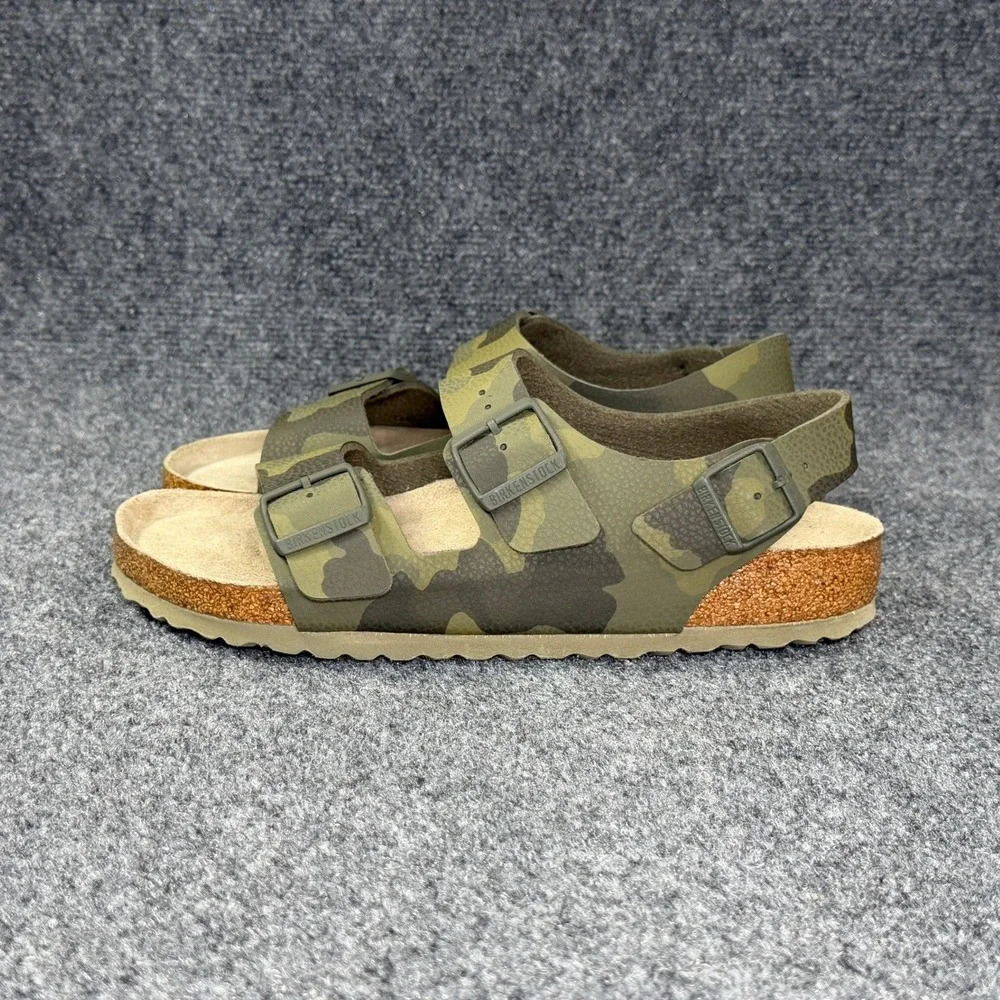 Birkenstock‎ Milano Sandals Men's 9 Desert Soil Camouflage Green Soft Footbed